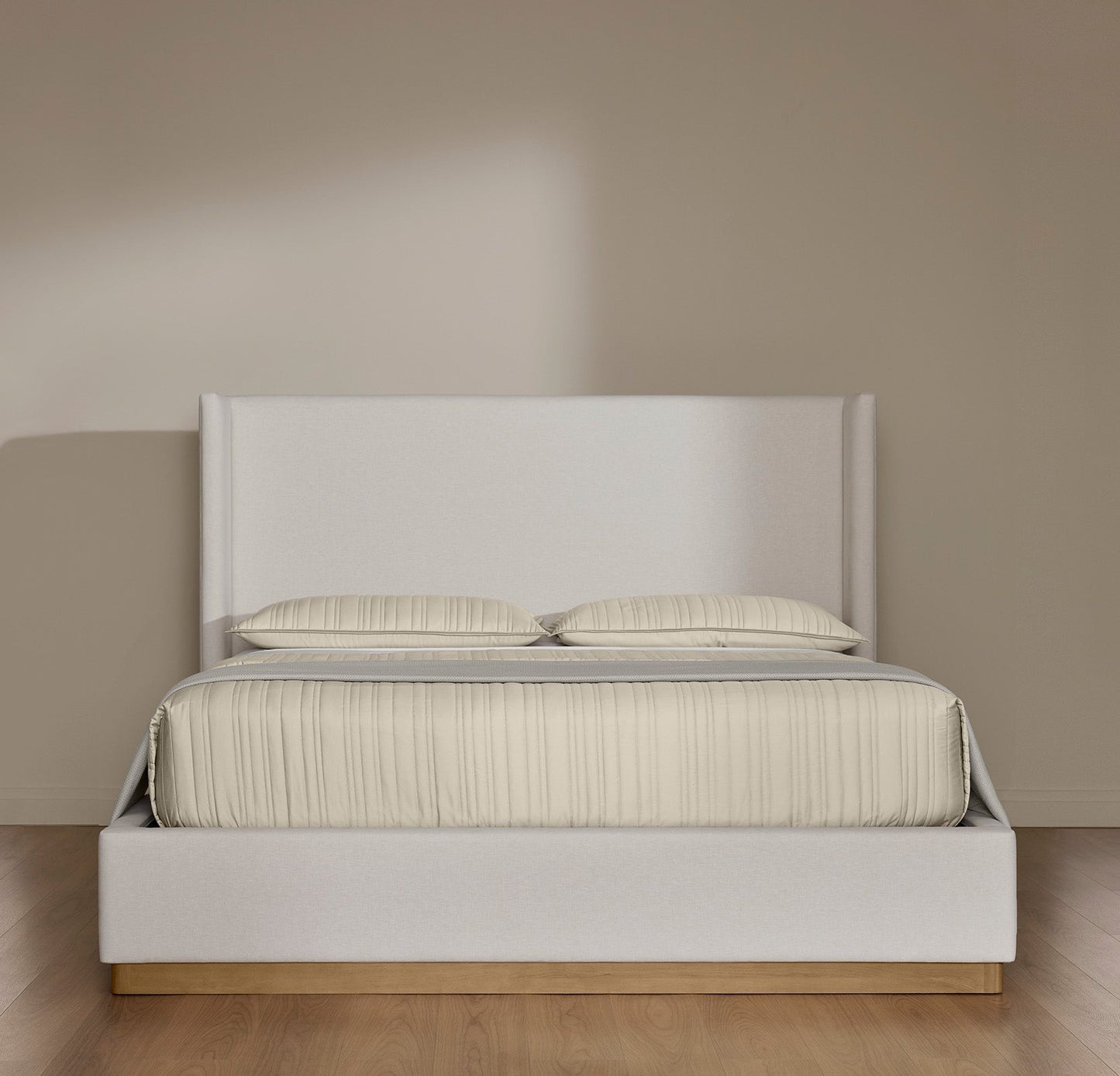 Upholstered Wingback Bed