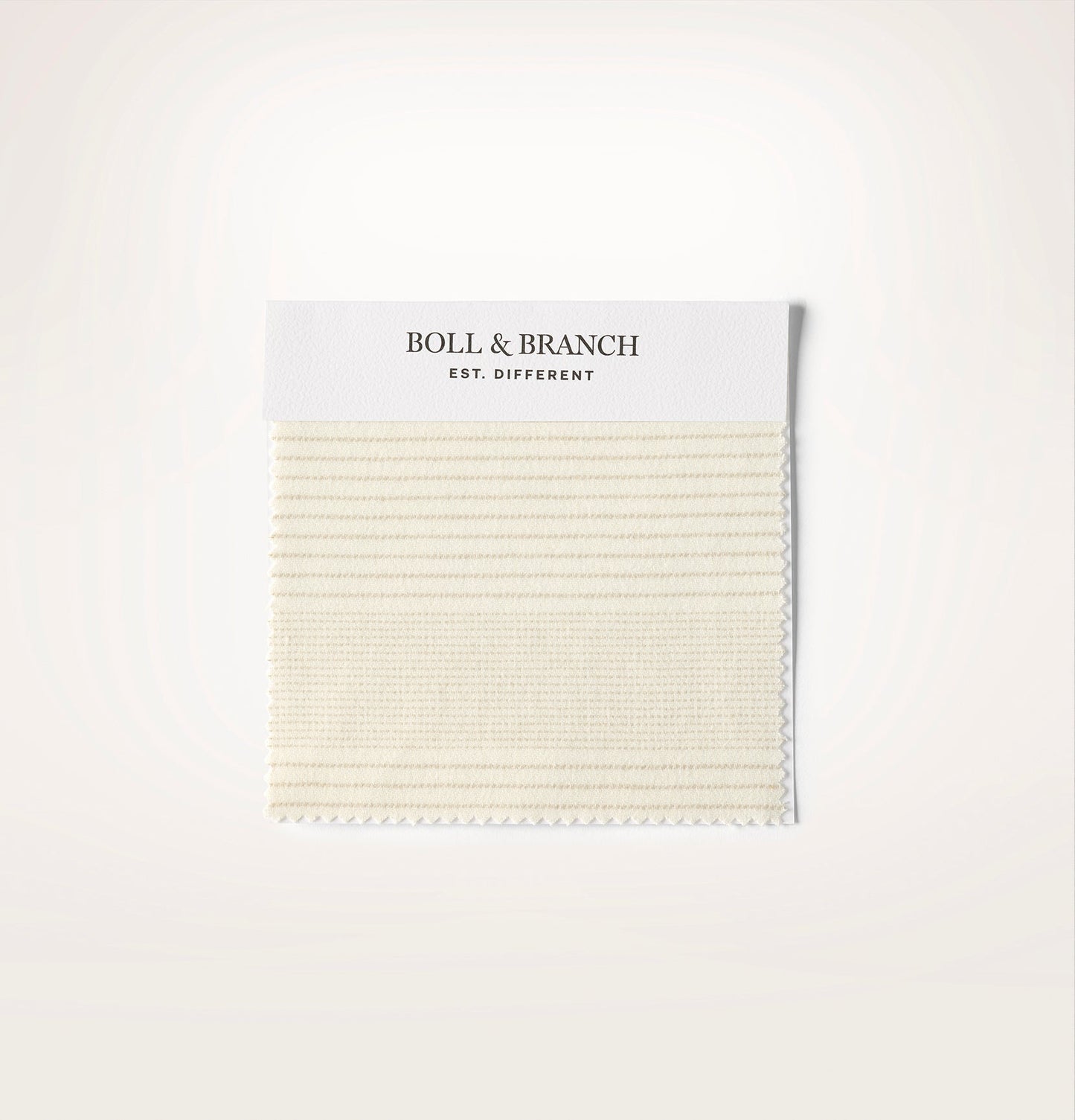 Flannel Fabric Swatch - Cream/Oak Fine Line Stripe