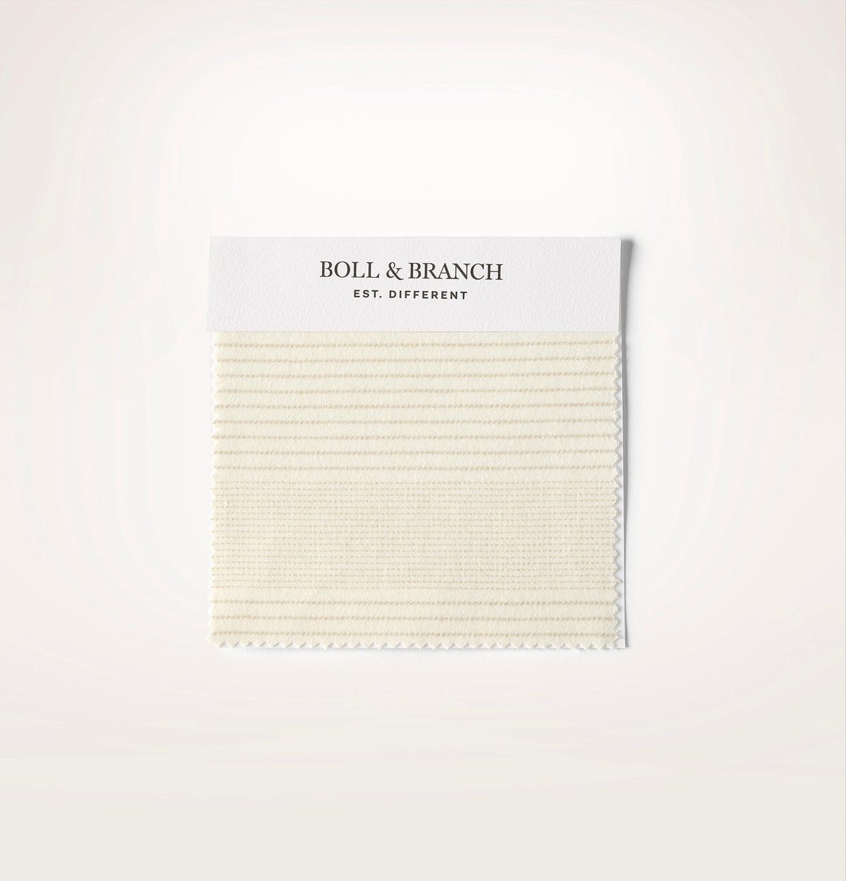 Flannel Fabric Swatch - Cream/Oak Fine Line Stripe