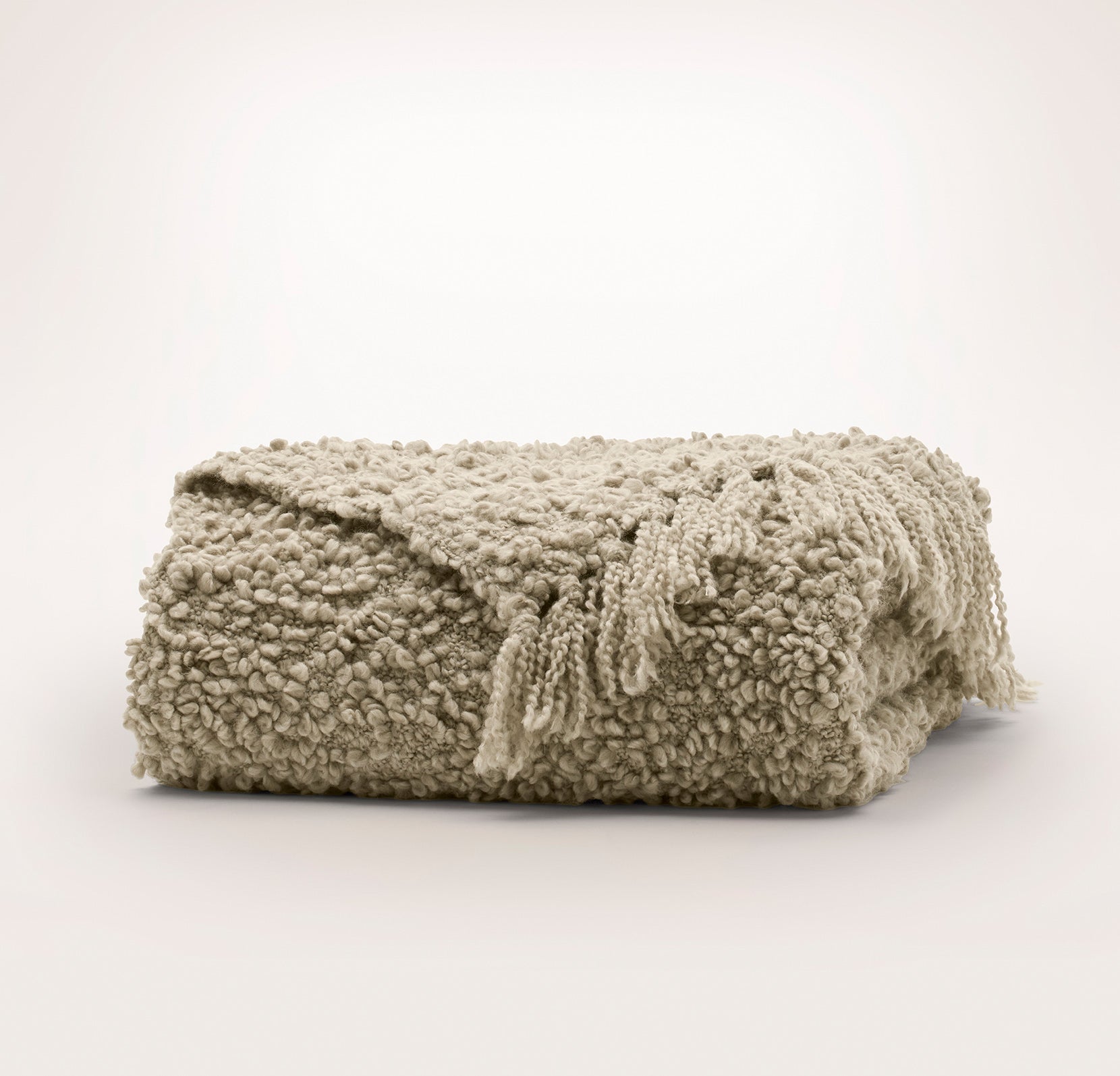 Cozy Bouclé Throw Blanket - Heathered Oak