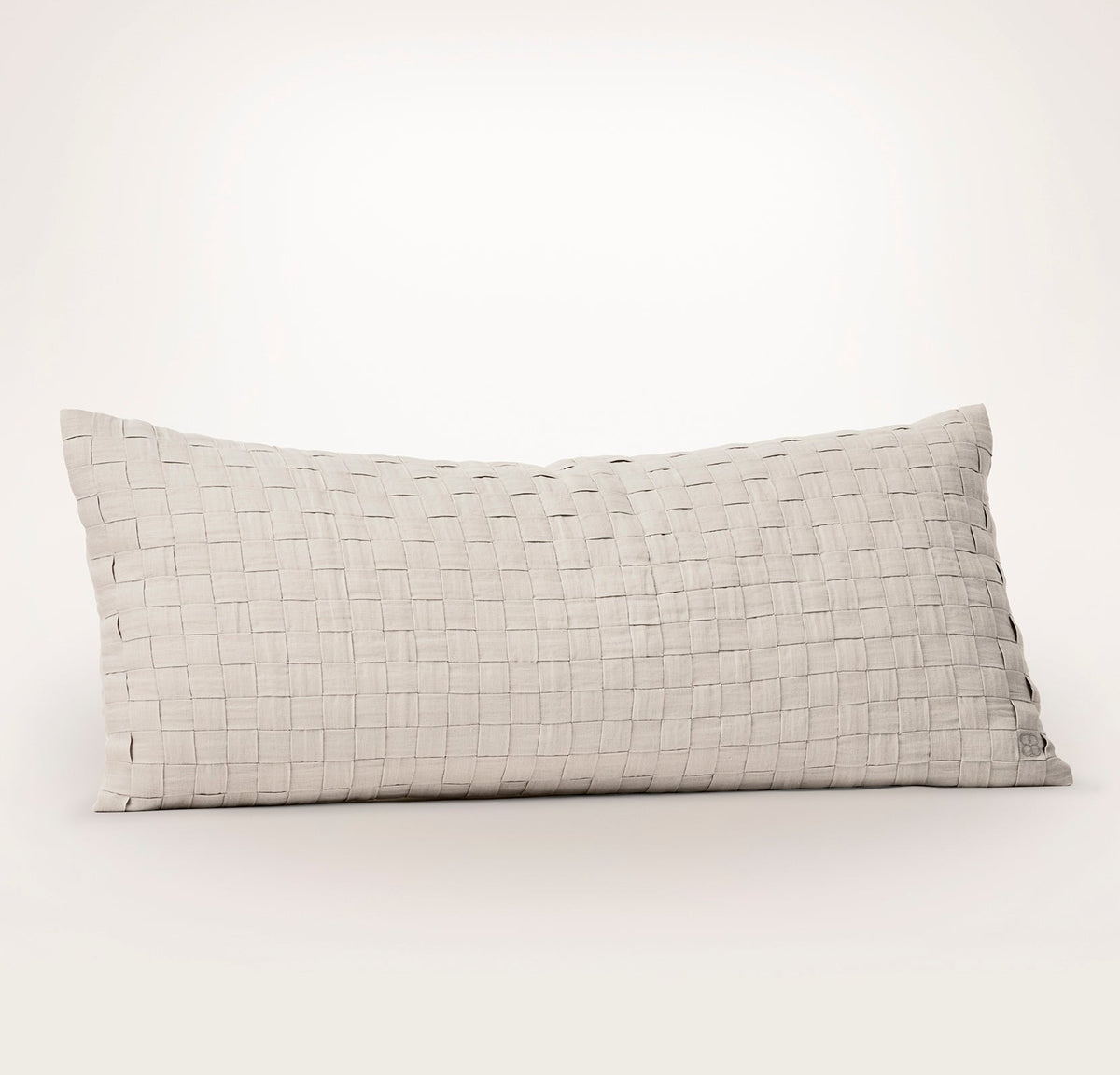 Linen Woven Icon Pillow Cover - Melange Natural