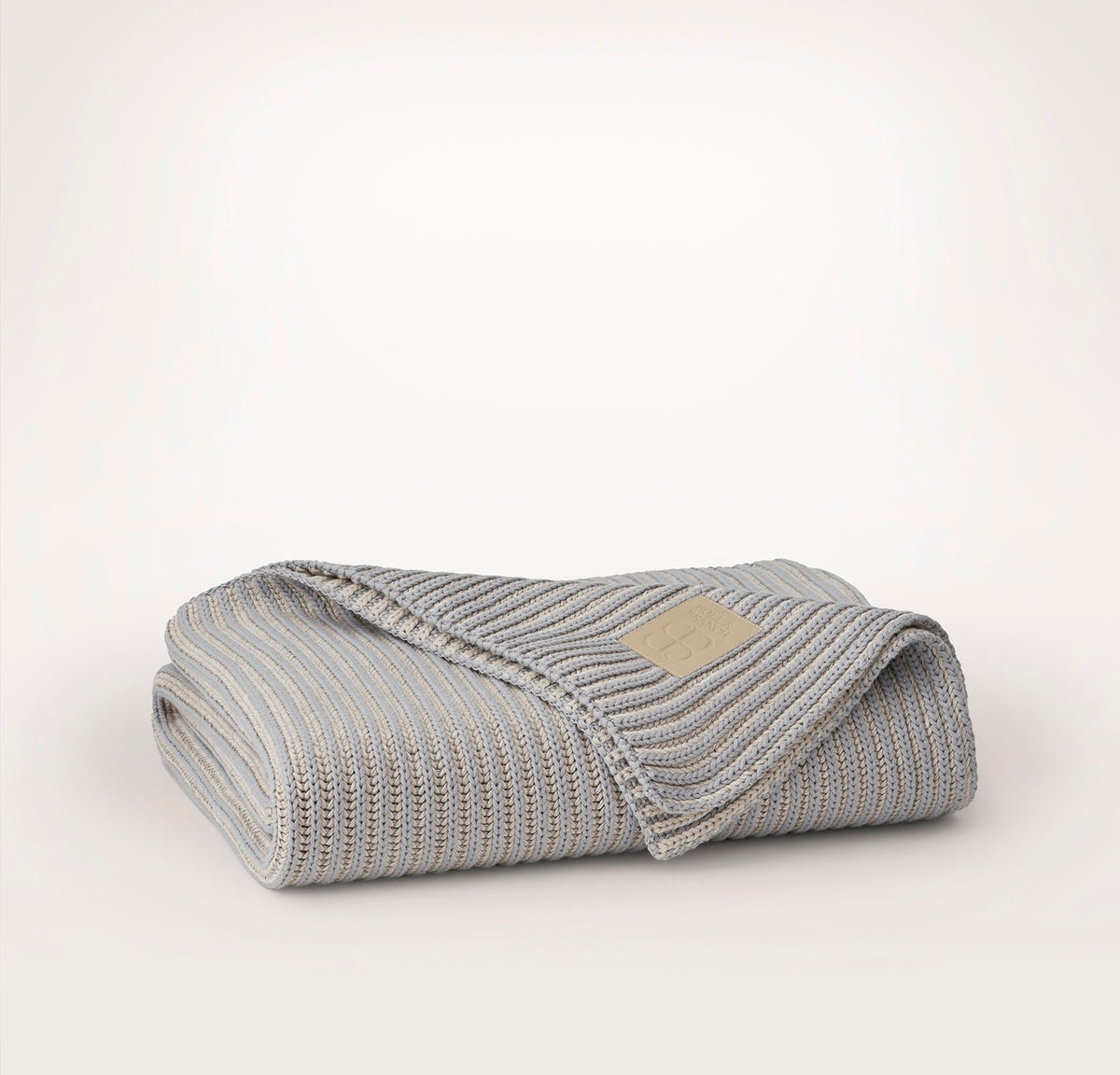 Sunday Knit Throw Blanket - Shore/Heathered Oatmeal