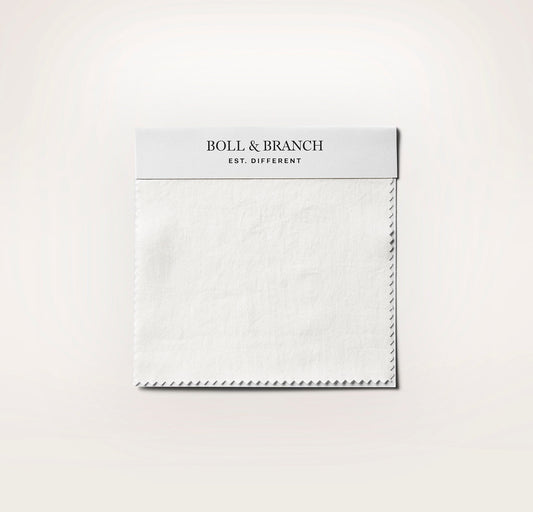 Percale Vintage Washed Fabric Swatch - Vintage White