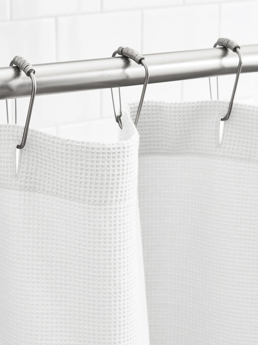 Waffle Shower Curtain - White