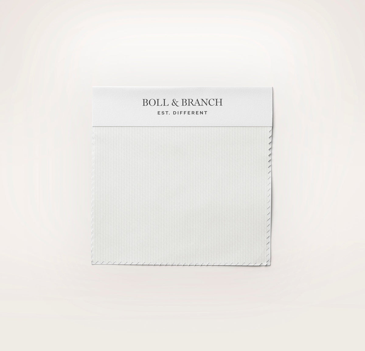 Signature Hemmed Fabric Swatch - White Textured Stripe
