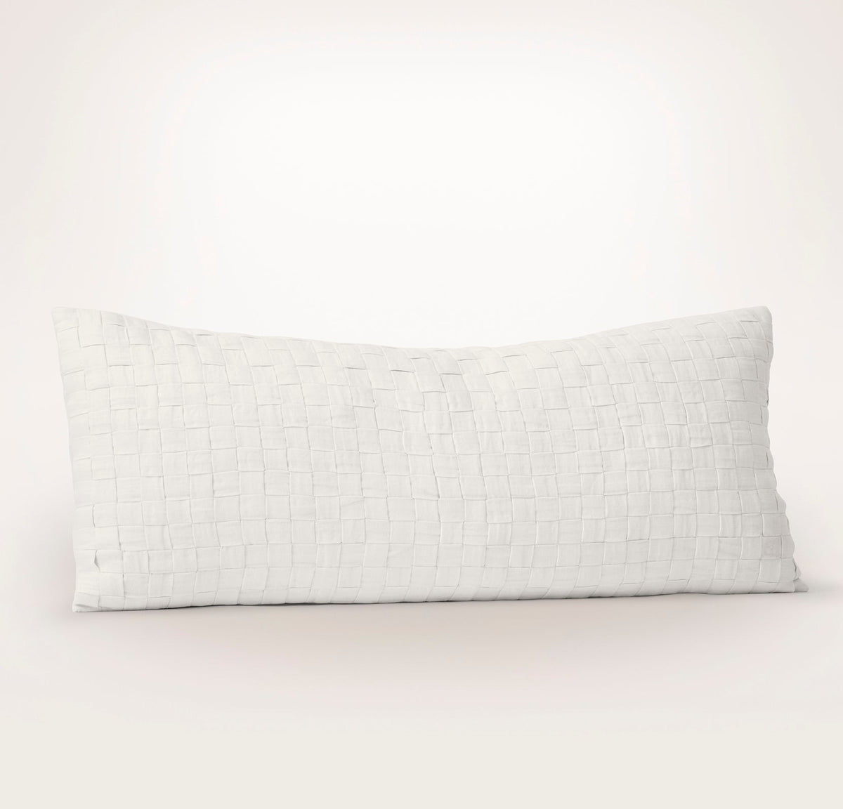 Linen Woven Icon Pillow Cover - White